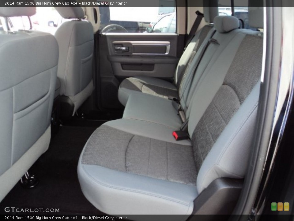 Black/Diesel Gray Interior Rear Seat for the 2014 Ram 1500 Big Horn Crew Cab 4x4 #84753641