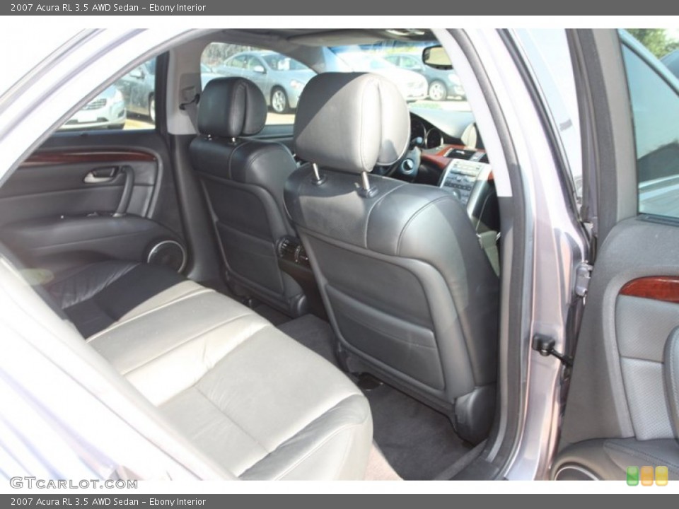 Ebony Interior Rear Seat for the 2007 Acura RL 3.5 AWD Sedan #84759684