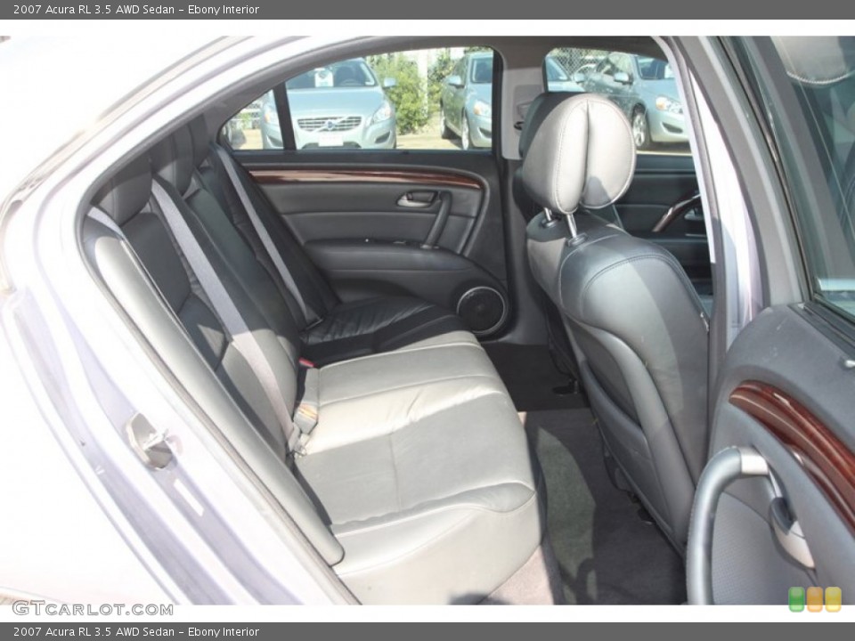 Ebony Interior Rear Seat for the 2007 Acura RL 3.5 AWD Sedan #84759704