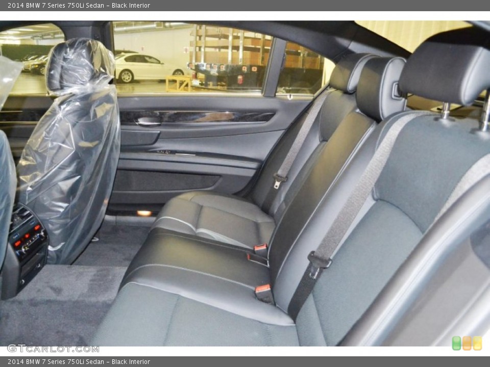 Black Interior Rear Seat for the 2014 BMW 7 Series 750Li Sedan #84759719