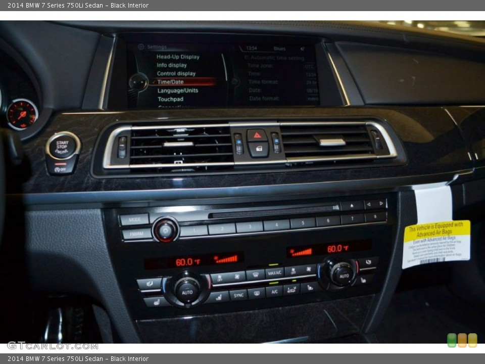 Black Interior Controls for the 2014 BMW 7 Series 750Li Sedan #84759740