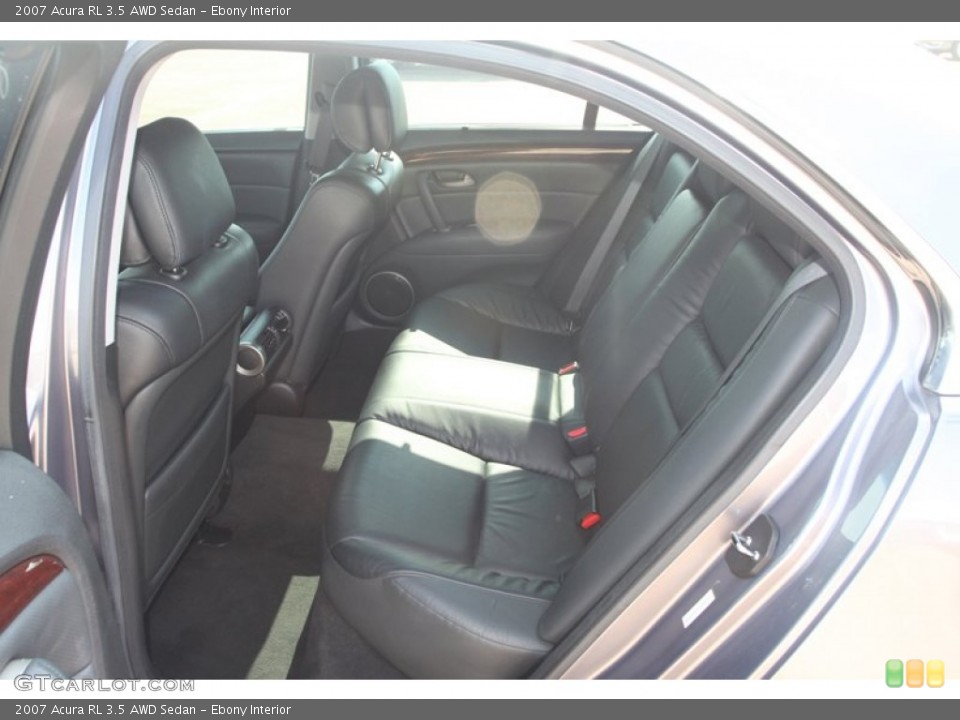 Ebony Interior Rear Seat for the 2007 Acura RL 3.5 AWD Sedan #84759782