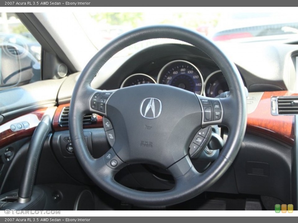 Ebony Interior Steering Wheel for the 2007 Acura RL 3.5 AWD Sedan #84759827