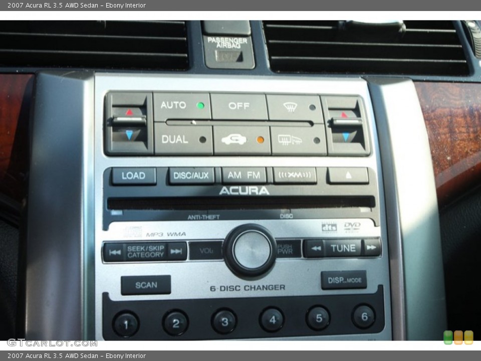 Ebony Interior Controls for the 2007 Acura RL 3.5 AWD Sedan #84759968