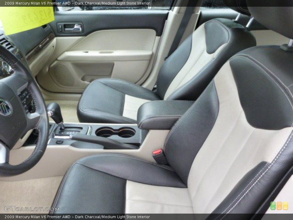 Dark Charcoal/Medium Light Stone Interior Front Seat for the 2009 Mercury Milan V6 Premier AWD #84760472