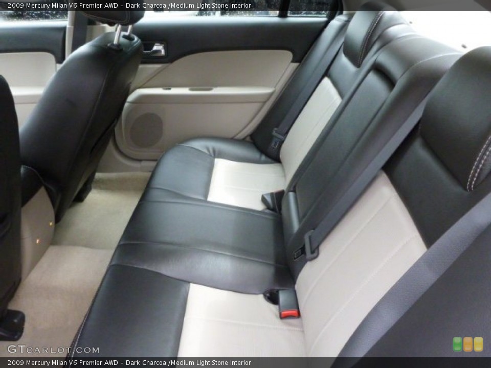 Dark Charcoal/Medium Light Stone Interior Rear Seat for the 2009 Mercury Milan V6 Premier AWD #84760487