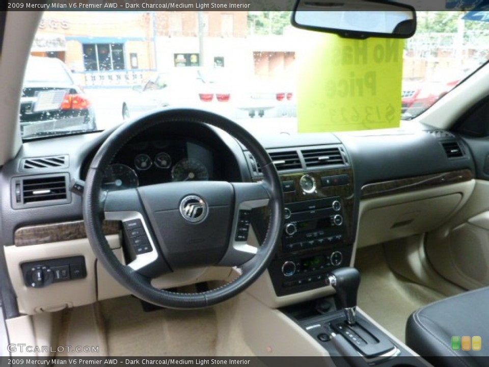 Dark Charcoal/Medium Light Stone Interior Dashboard for the 2009 Mercury Milan V6 Premier AWD #84760508