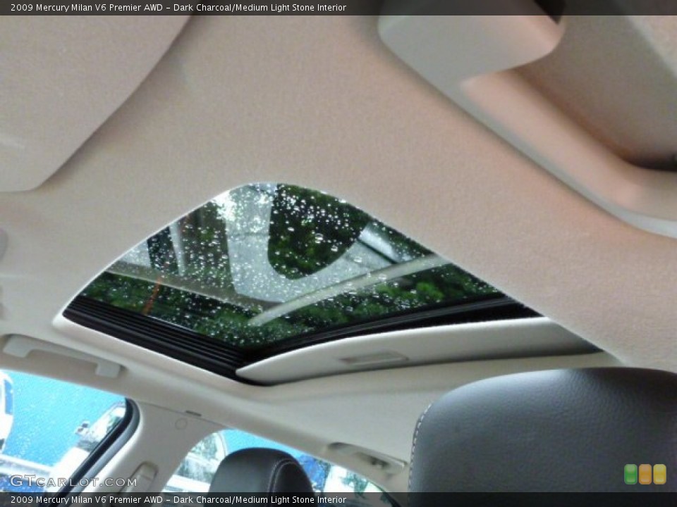 Dark Charcoal/Medium Light Stone Interior Sunroof for the 2009 Mercury Milan V6 Premier AWD #84760526