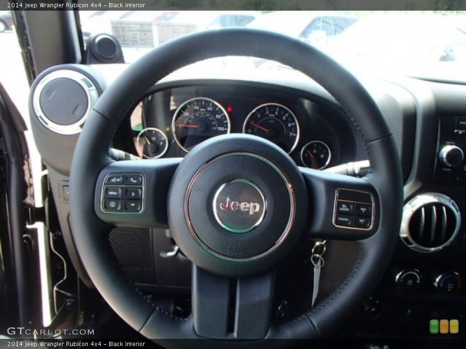 Black Interior Steering Wheel for the 2014 Jeep Wrangler Rubicon 4x4 #84768173