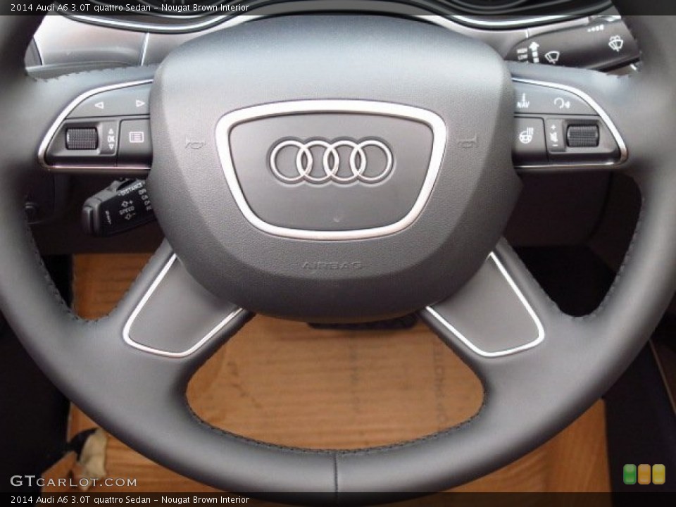 Nougat Brown Interior Steering Wheel for the 2014 Audi A6 3.0T quattro Sedan #84768665