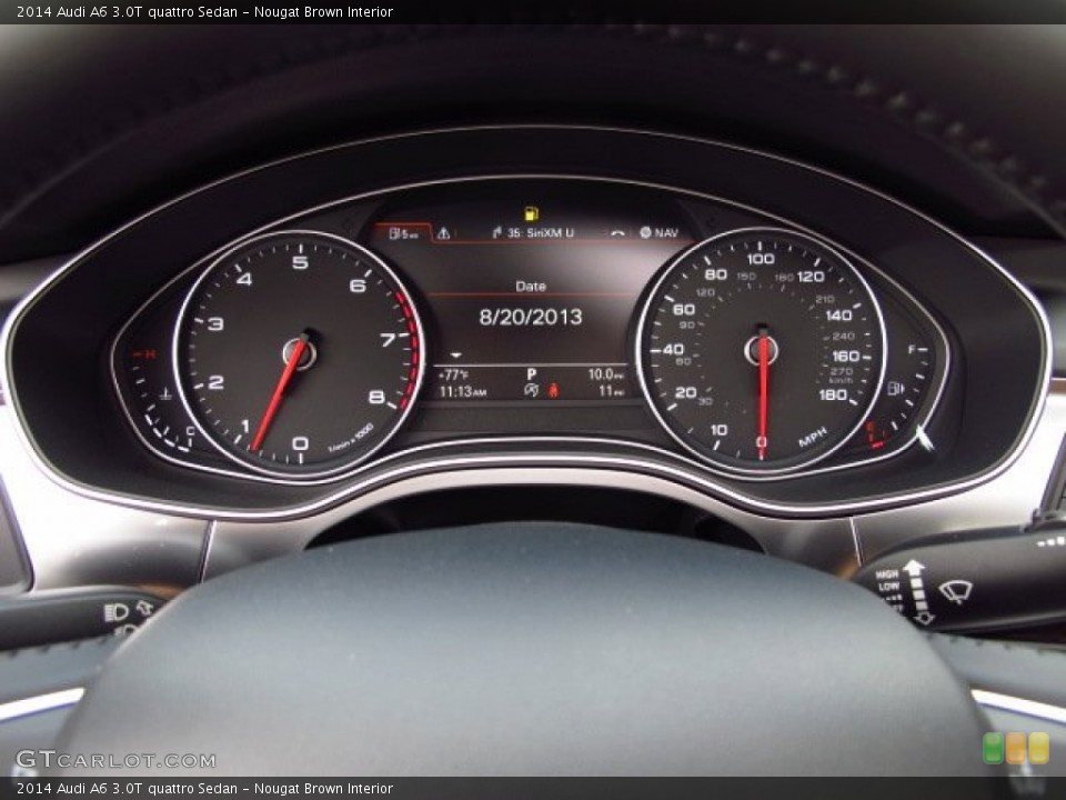 Nougat Brown Interior Gauges for the 2014 Audi A6 3.0T quattro Sedan #84768896