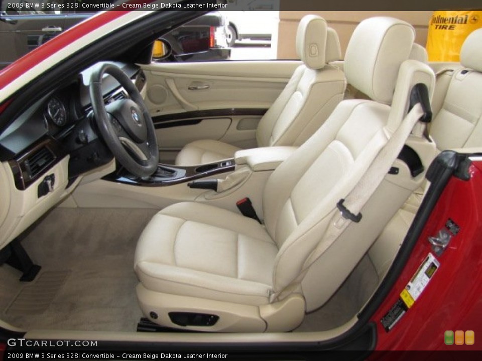 Cream Beige Dakota Leather Interior Photo for the 2009 BMW 3 Series 328i Convertible #84769145