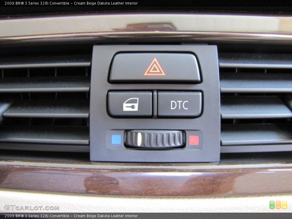 Cream Beige Dakota Leather Interior Controls for the 2009 BMW 3 Series 328i Convertible #84769655