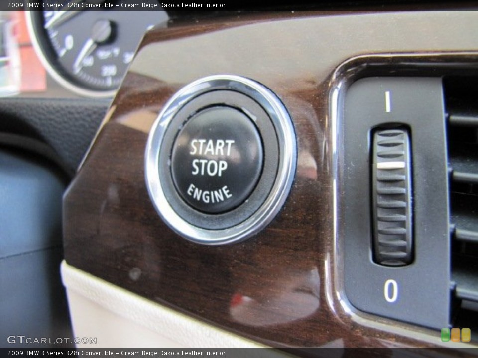 Cream Beige Dakota Leather Interior Controls for the 2009 BMW 3 Series 328i Convertible #84769966
