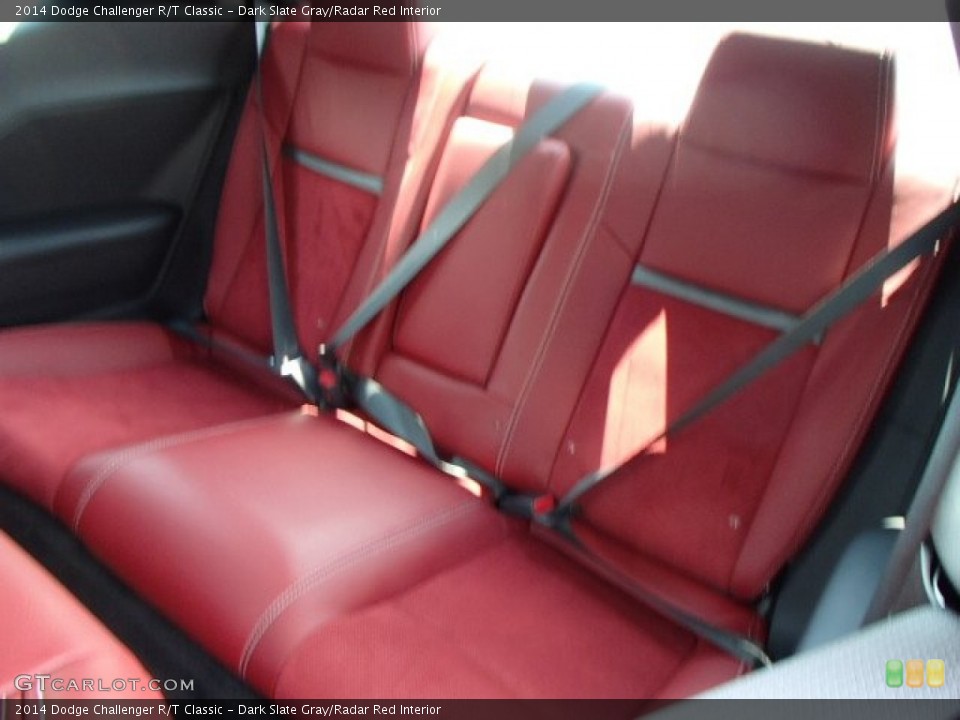 Dark Slate Gray/Radar Red Interior Rear Seat for the 2014 Dodge Challenger R/T Classic #84770288