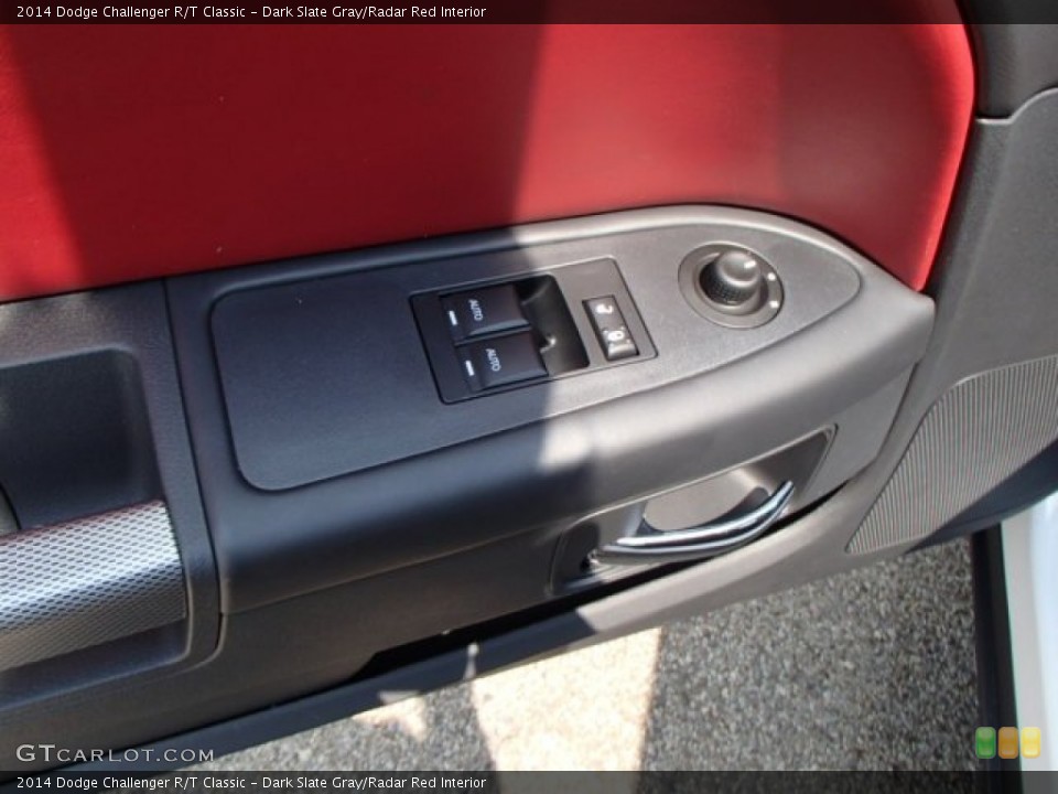 Dark Slate Gray/Radar Red Interior Controls for the 2014 Dodge Challenger R/T Classic #84770312