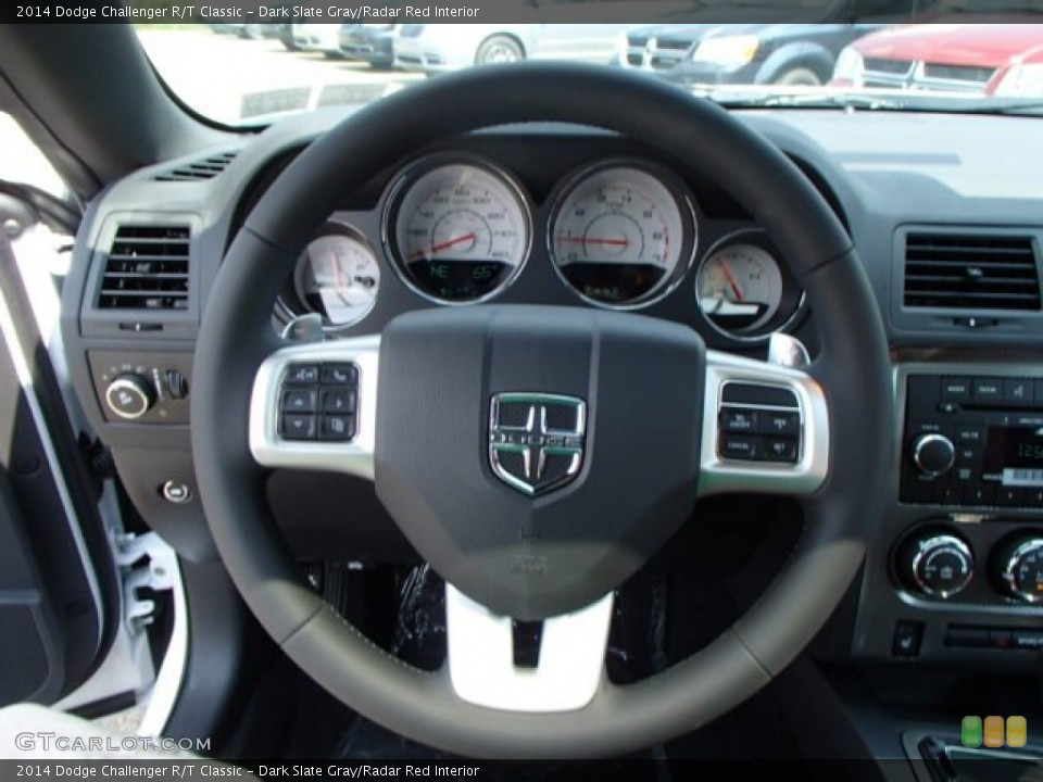 Dark Slate Gray/Radar Red Interior Steering Wheel for the 2014 Dodge Challenger R/T Classic #84770454