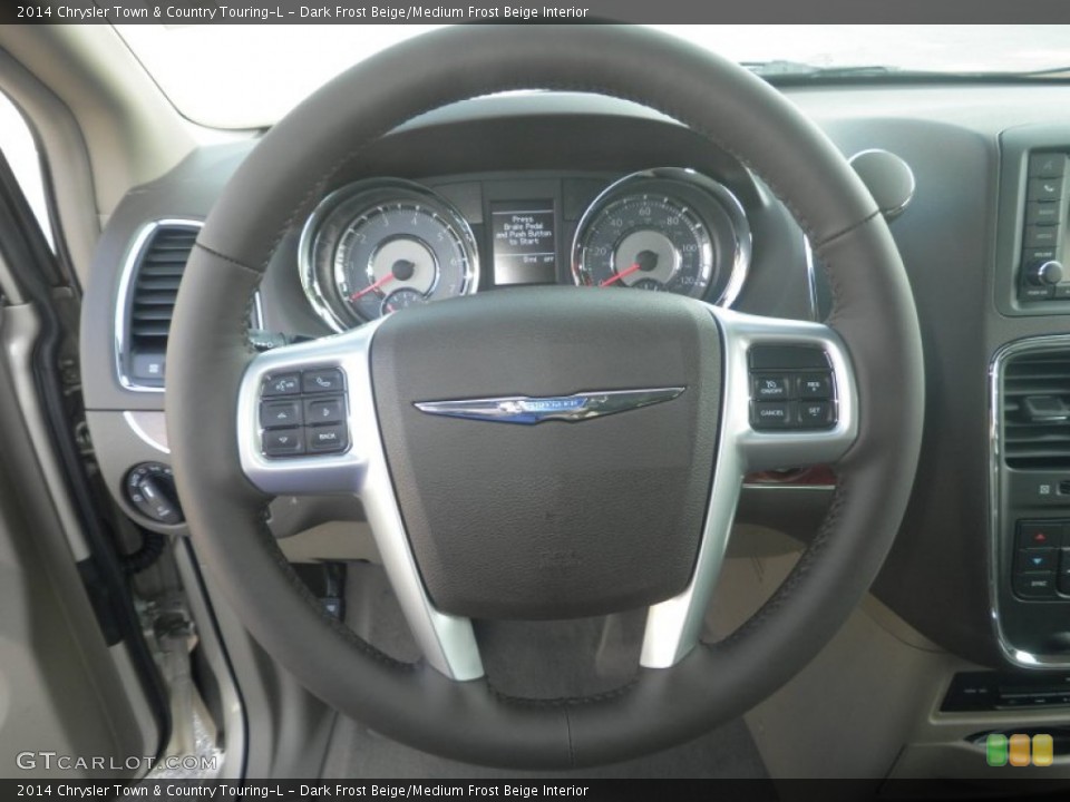Dark Frost Beige/Medium Frost Beige Interior Steering Wheel for the 2014 Chrysler Town & Country Touring-L #84775445