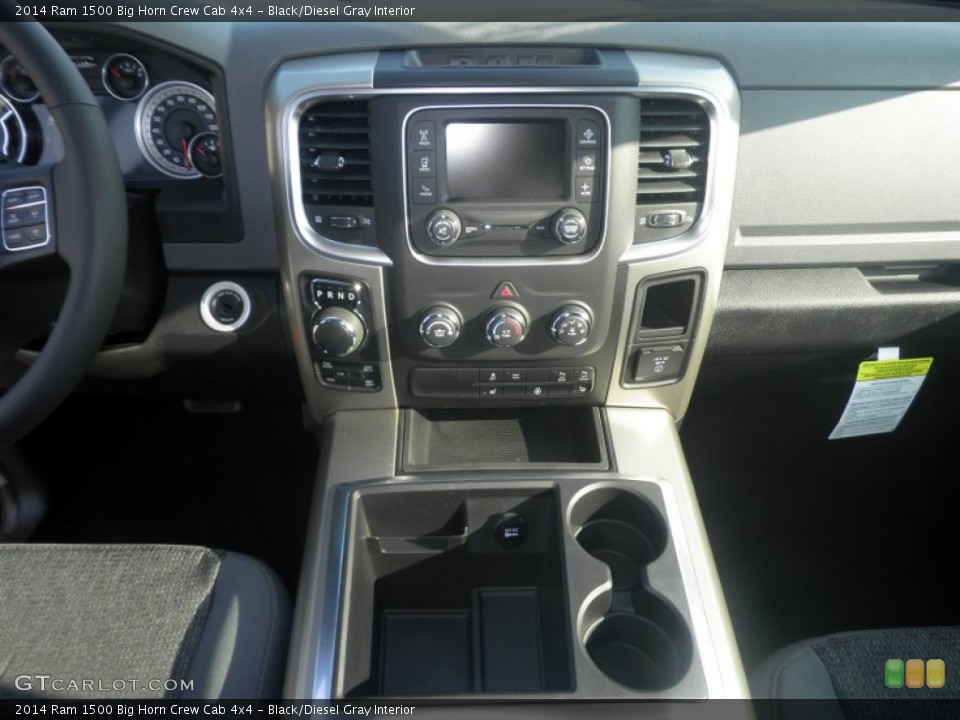 Black/Diesel Gray Interior Controls for the 2014 Ram 1500 Big Horn Crew Cab 4x4 #84776060