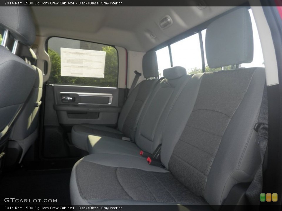 Black/Diesel Gray Interior Rear Seat for the 2014 Ram 1500 Big Horn Crew Cab 4x4 #84776156