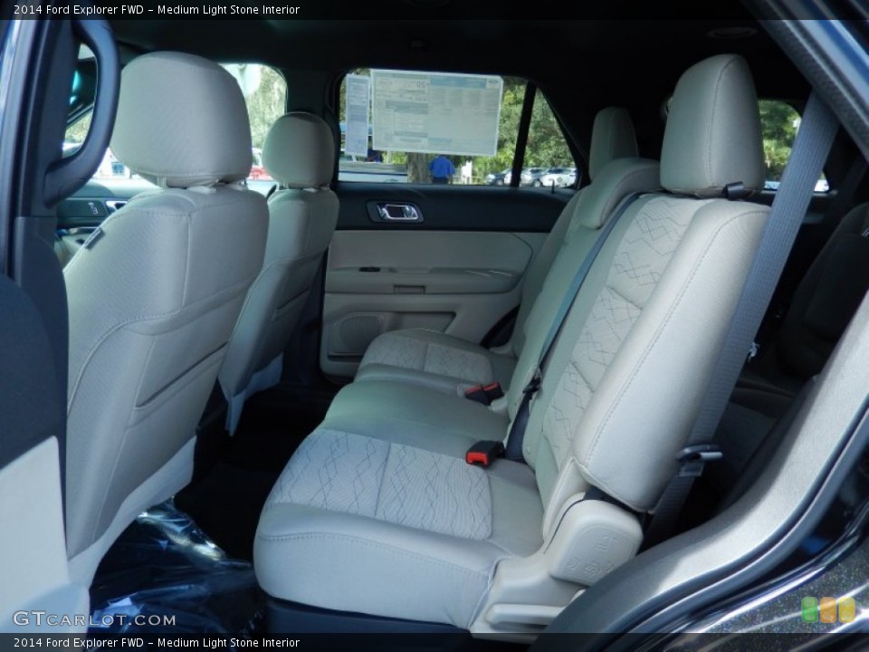 Medium Light Stone Interior Rear Seat for the 2014 Ford Explorer FWD #84776254