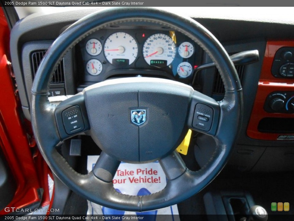 Dark Slate Gray Interior Steering Wheel for the 2005 Dodge Ram 1500 SLT Daytona Quad Cab 4x4 #84781112