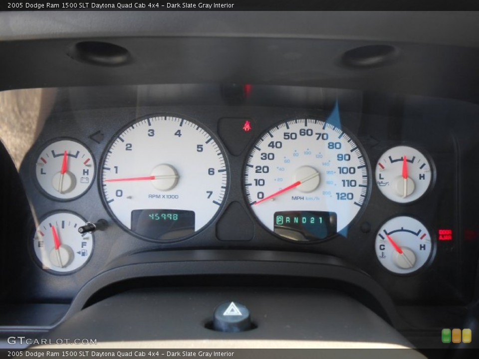 Dark Slate Gray Interior Gauges for the 2005 Dodge Ram 1500 SLT Daytona Quad Cab 4x4 #84781136