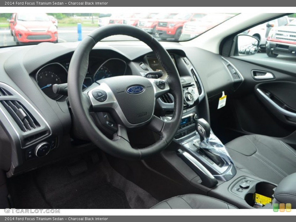Charcoal Black Interior Dashboard for the 2014 Ford Focus Titanium Sedan #84794852