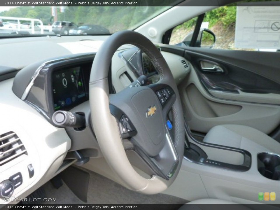 Pebble Beige/Dark Accents Interior Steering Wheel for the 2014 Chevrolet Volt  #84796391