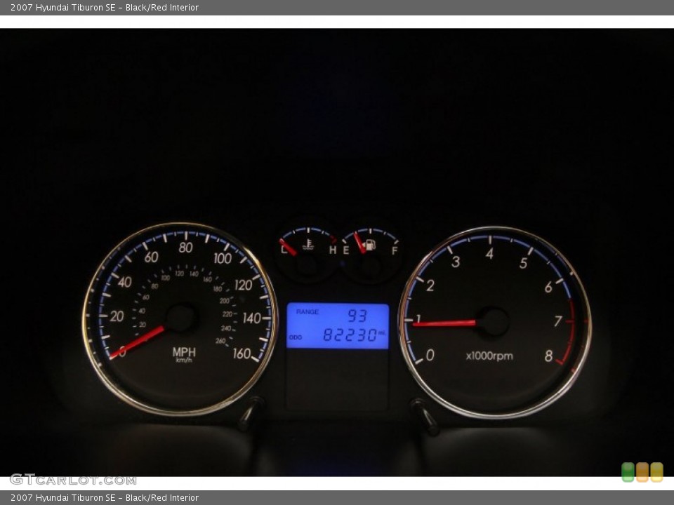 Black/Red Interior Gauges for the 2007 Hyundai Tiburon SE #84801098
