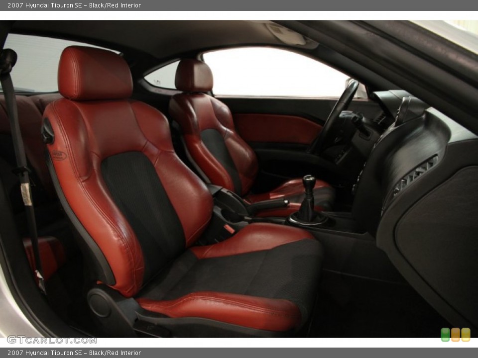 Black/Red Interior Front Seat for the 2007 Hyundai Tiburon SE #84801152
