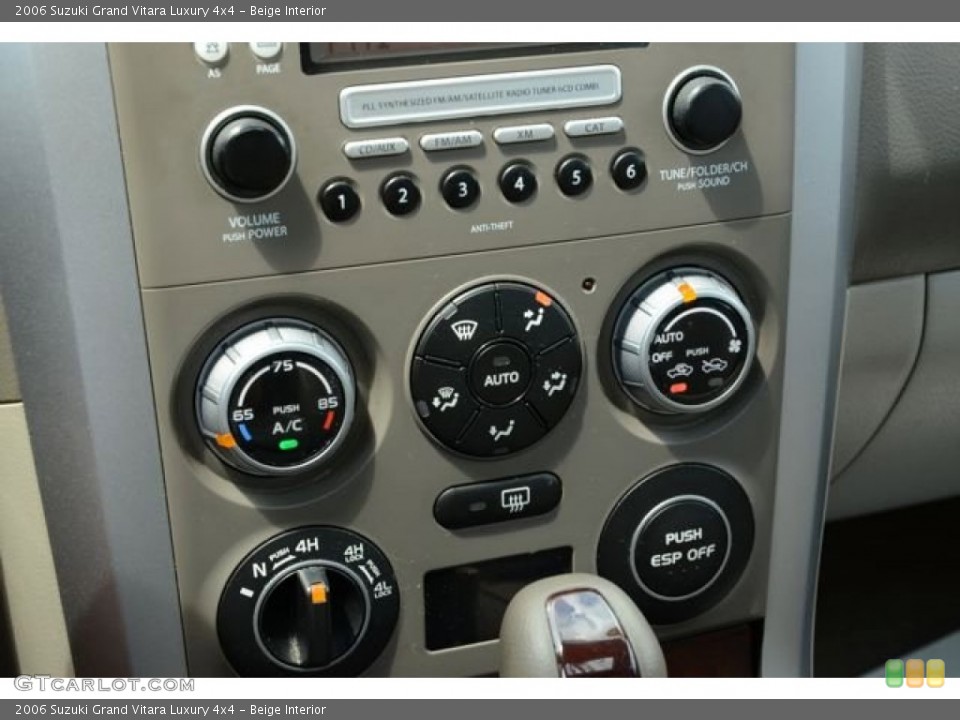 Beige Interior Controls for the 2006 Suzuki Grand Vitara Luxury 4x4 #84811899