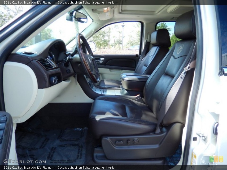 Cocoa/Light Linen Tehama Leather Interior Photo for the 2011 Cadillac Escalade ESV Platinum #84812044