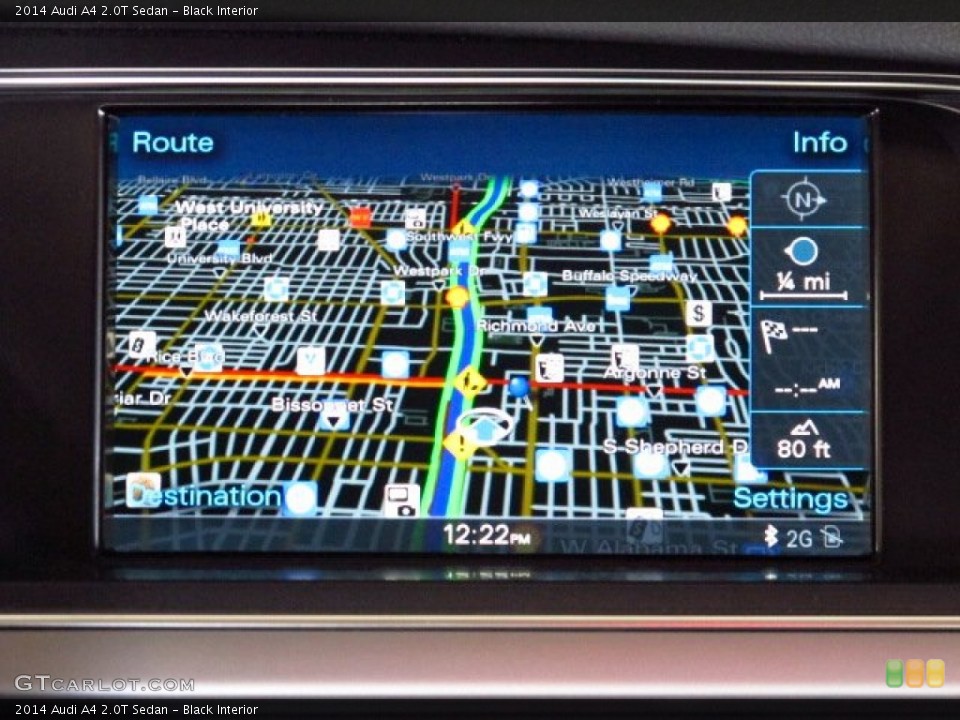 Black Interior Navigation for the 2014 Audi A4 2.0T Sedan #84814287