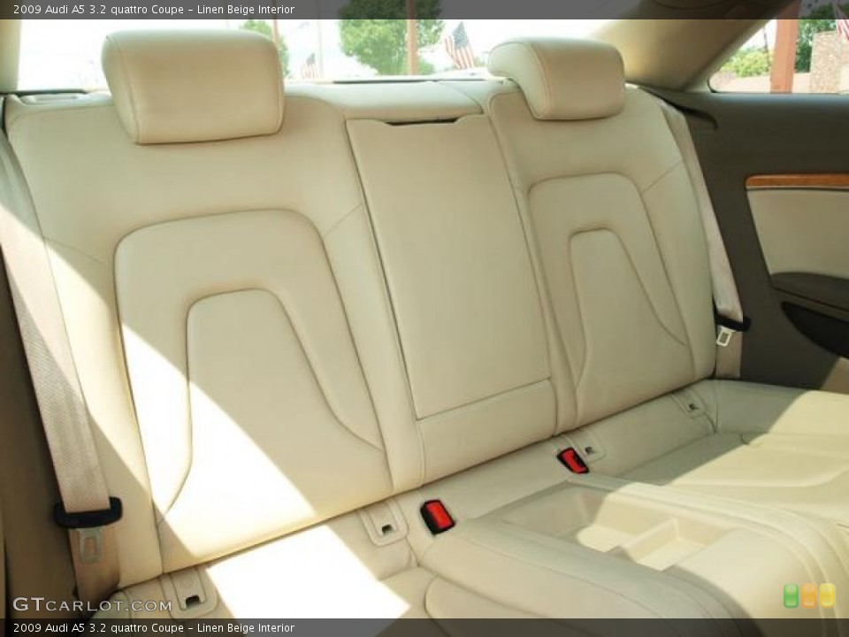 Linen Beige Interior Rear Seat for the 2009 Audi A5 3.2 quattro Coupe #84816264