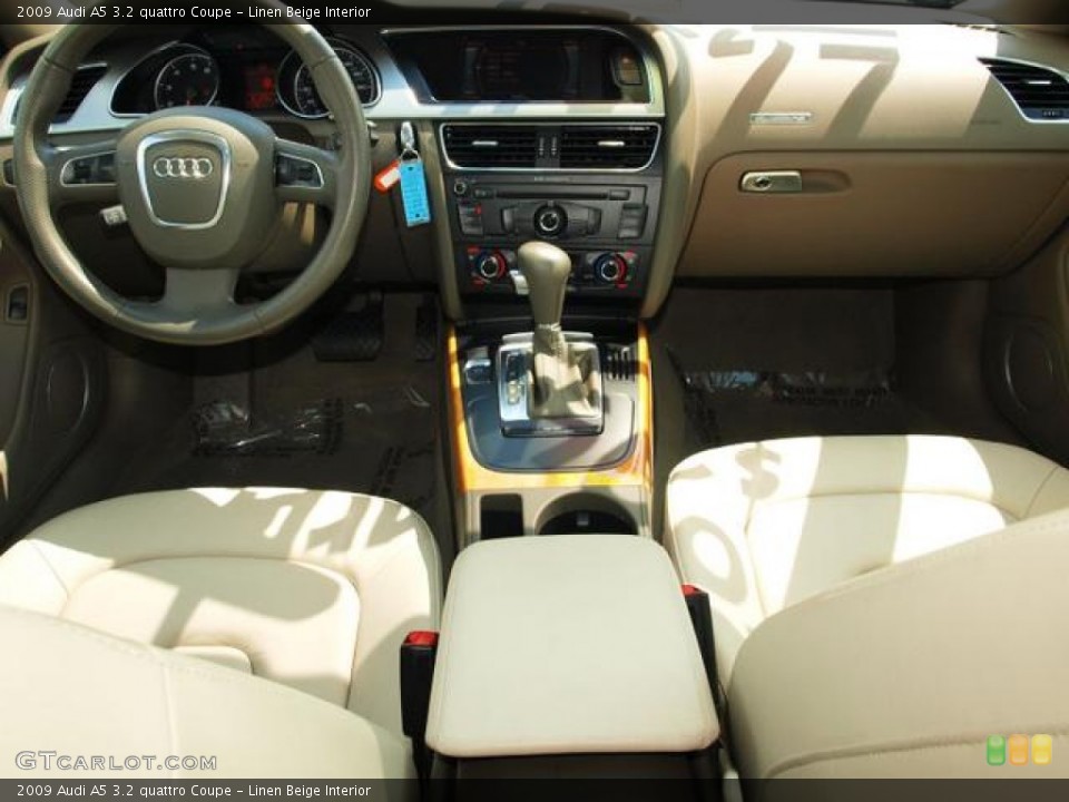 Linen Beige Interior Dashboard for the 2009 Audi A5 3.2 quattro Coupe #84816282