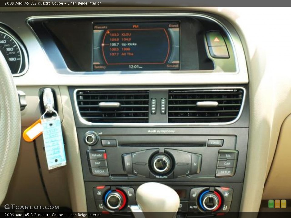 Linen Beige Interior Controls for the 2009 Audi A5 3.2 quattro Coupe #84816327