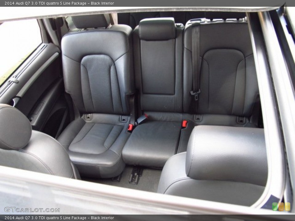Black Interior Rear Seat for the 2014 Audi Q7 3.0 TDI quattro S Line Package #84816450