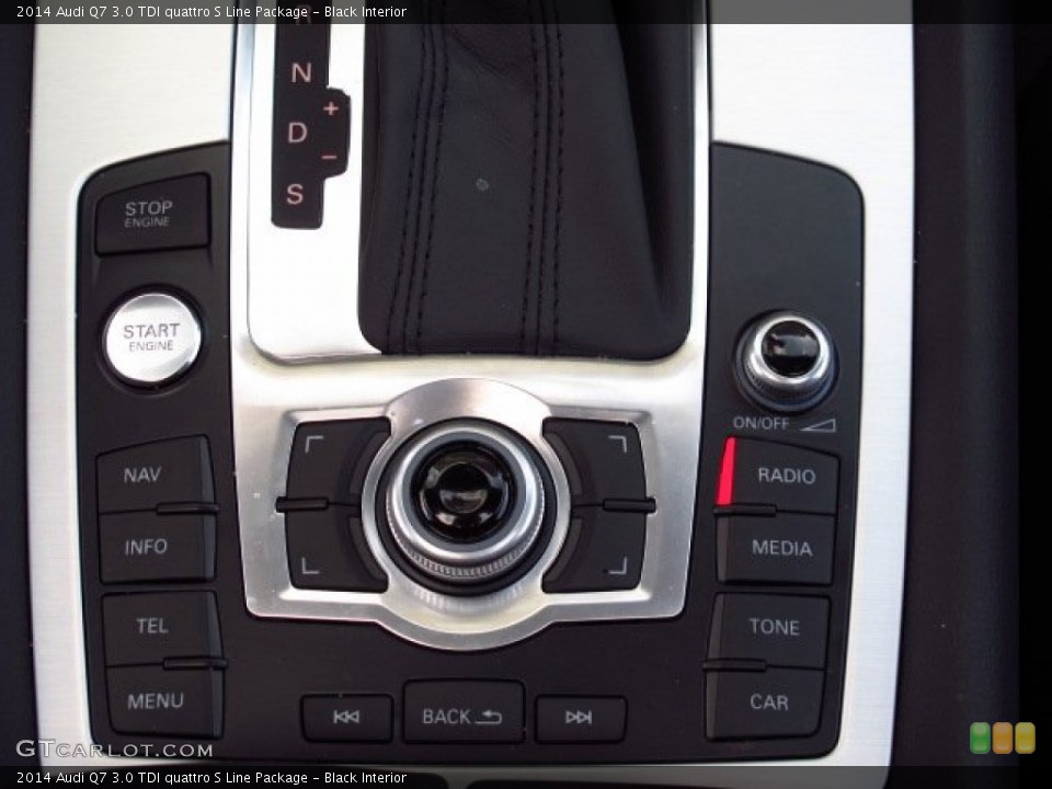 Black Interior Controls for the 2014 Audi Q7 3.0 TDI quattro S Line Package #84816720