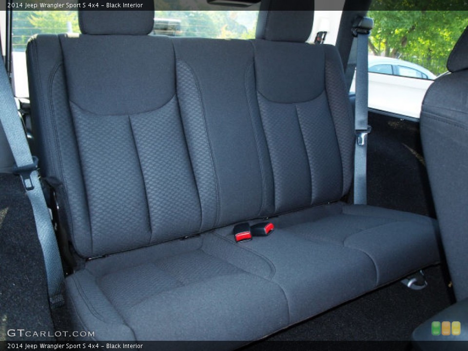 Black Interior Rear Seat for the 2014 Jeep Wrangler Sport S 4x4 #84817515