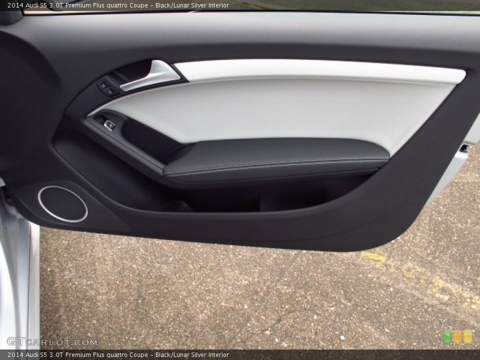 Black/Lunar Silver Interior Door Panel for the 2014 Audi S5 3.0T Premium Plus quattro Coupe #84817881