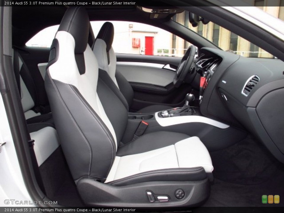 Black/Lunar Silver Interior Front Seat for the 2014 Audi S5 3.0T Premium Plus quattro Coupe #84817908