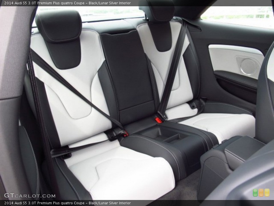 Black/Lunar Silver Interior Rear Seat for the 2014 Audi S5 3.0T Premium Plus quattro Coupe #84817917