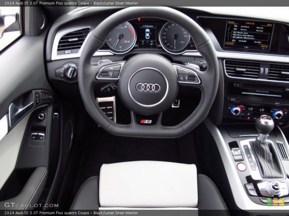 Black/Lunar Silver Interior Steering Wheel for the 2014 Audi S5 3.0T Premium Plus quattro Coupe #84817941