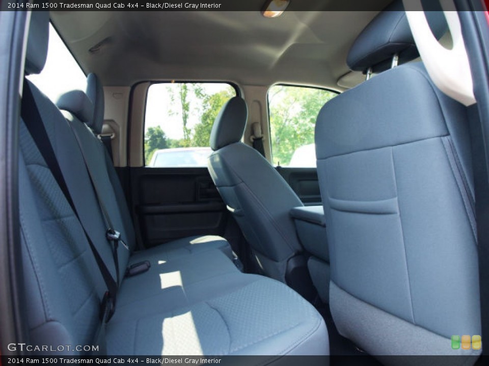 Black/Diesel Gray Interior Rear Seat for the 2014 Ram 1500 Tradesman Quad Cab 4x4 #84818868