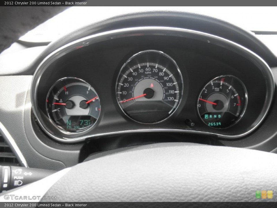 Black Interior Gauges for the 2012 Chrysler 200 Limited Sedan #84821043