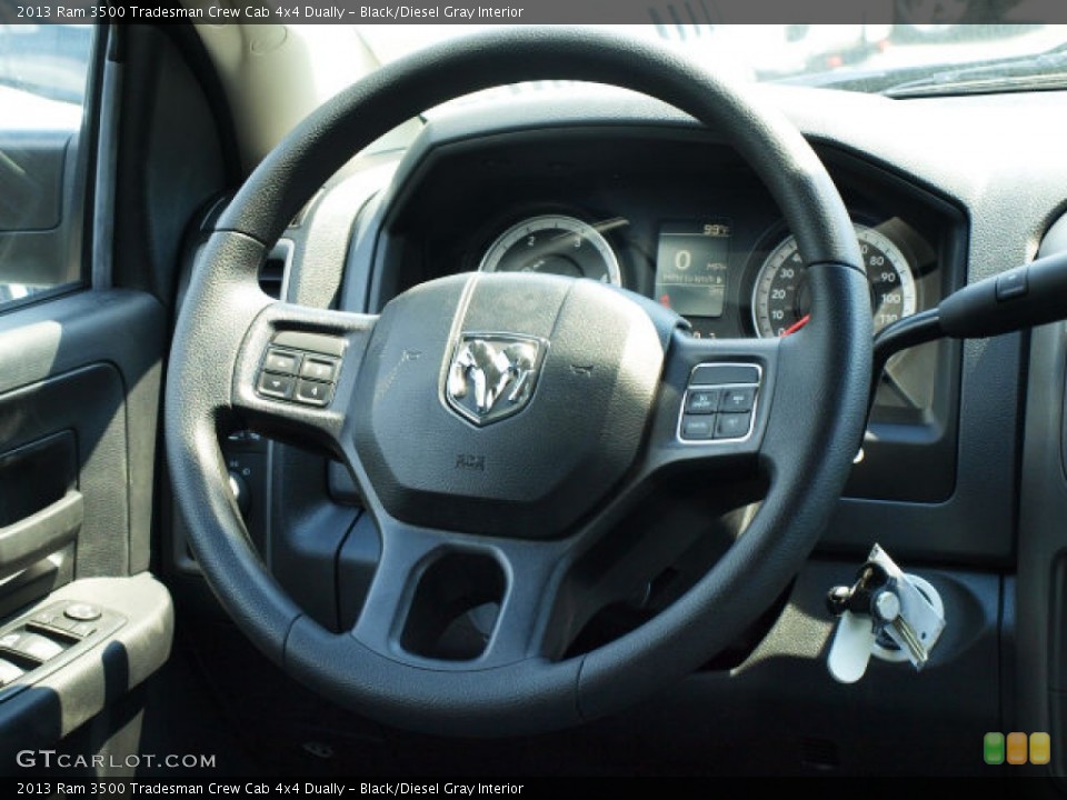 Black/Diesel Gray Interior Steering Wheel for the 2013 Ram 3500 Tradesman Crew Cab 4x4 Dually #84822060