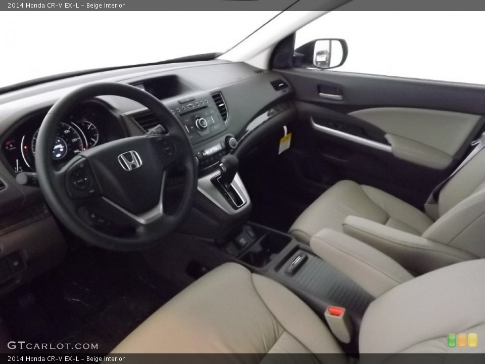 Beige Interior Prime Interior for the 2014 Honda CR-V EX-L #84830874