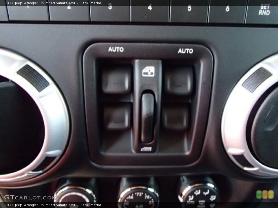 Black Interior Controls for the 2014 Jeep Wrangler Unlimited Sahara 4x4 #84835842