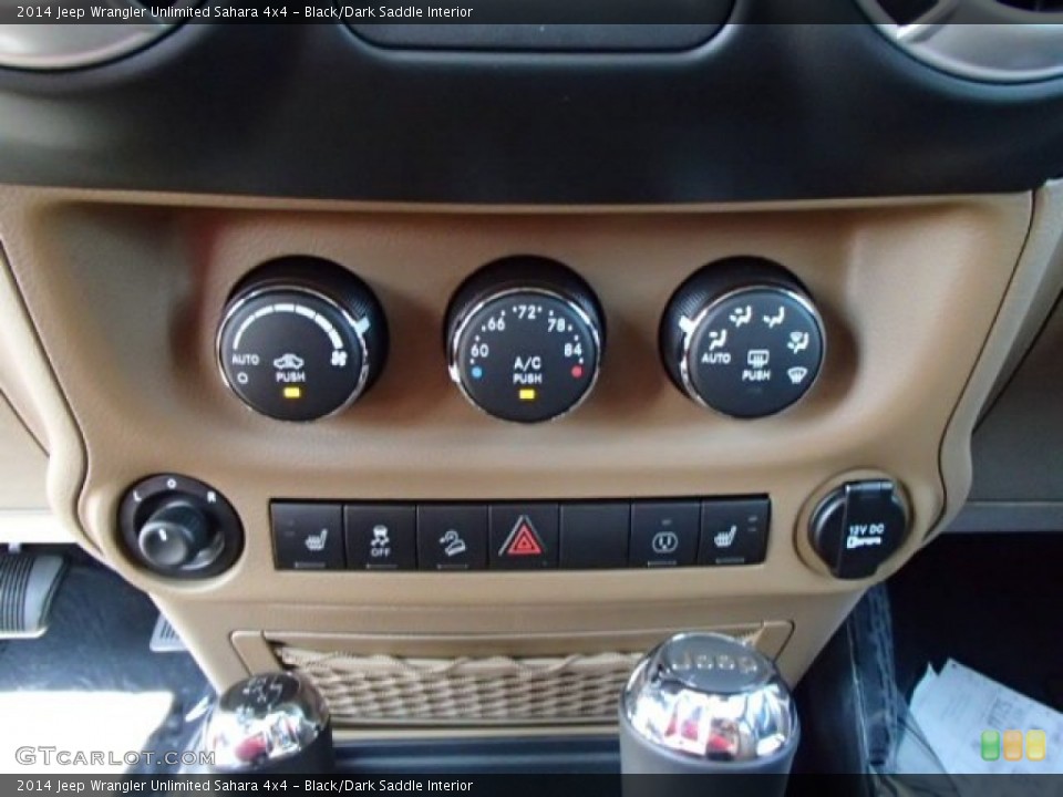 Black/Dark Saddle Interior Controls for the 2014 Jeep Wrangler Unlimited Sahara 4x4 #84837220